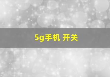 5g手机 开关